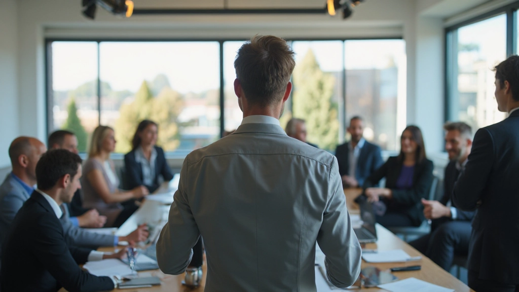 Modernes Trainingszentrum mit Führungskräften in einer Konferenzumgebung